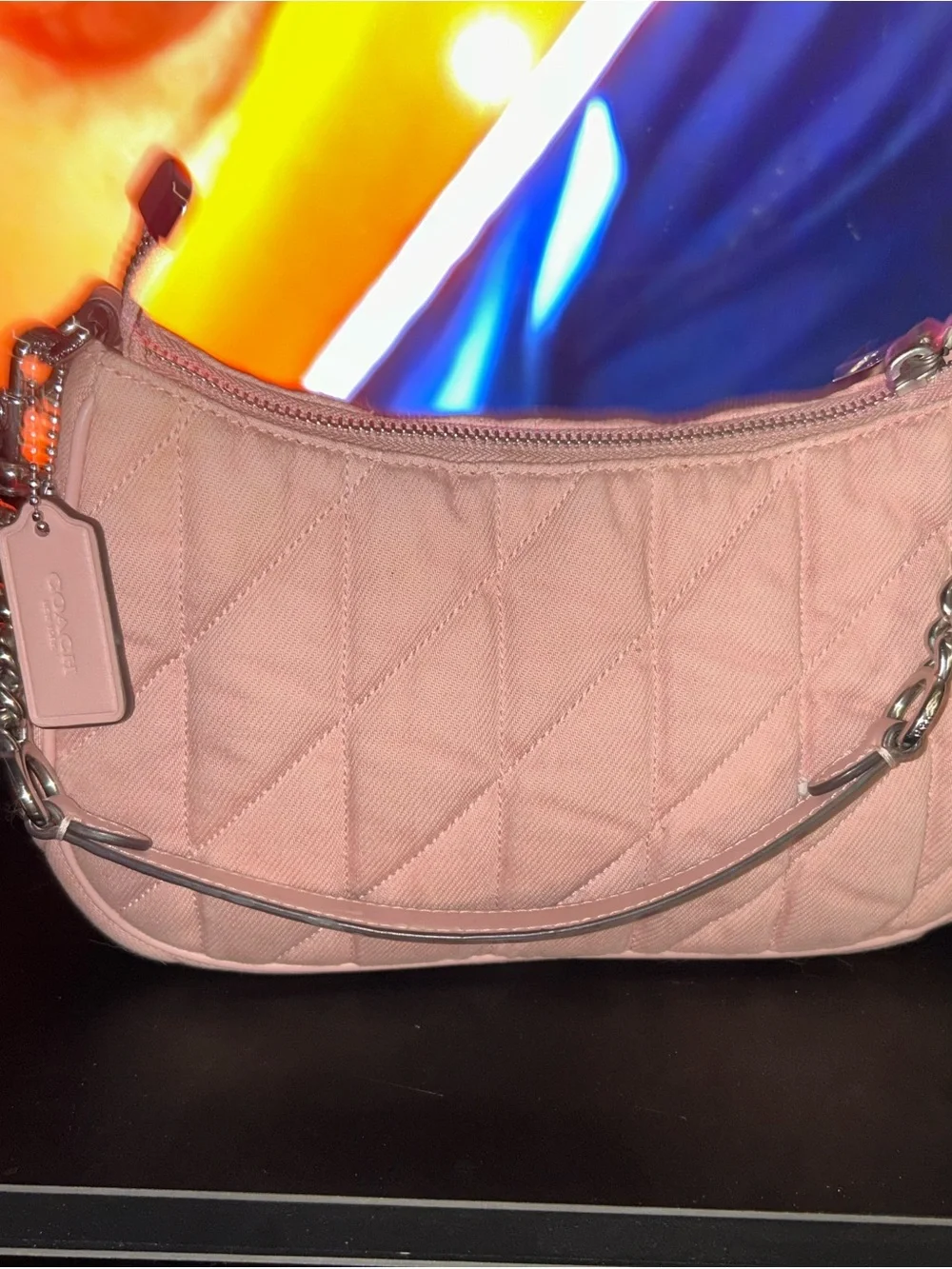 Coach Quilted Shoulder Bag in Dusty Rose